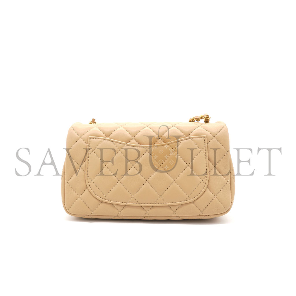 CHANEL MASTER LARGE MINI LAMBSKIN FLAP BAG (20*13*7cm)